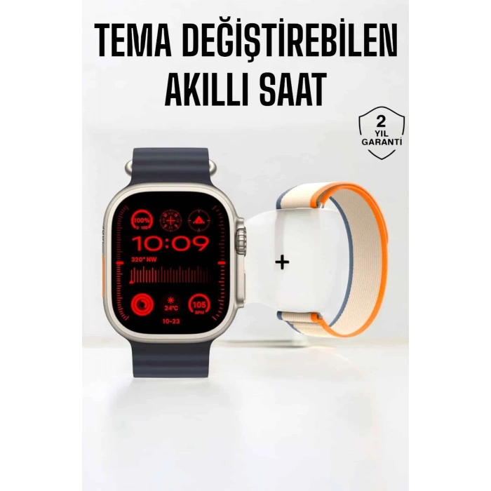 VipMarketim Akıllı Saat Yeni Nesil Sesli Asistan Uyku ve Sağlık Takibi Adımsayar