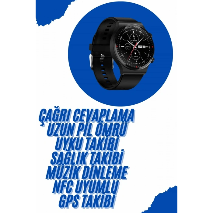 VipMarketim Akıllı Saat Yeni Nesil Üç Kordonlu Nabız Ölçer Çağrı Cevaplama
