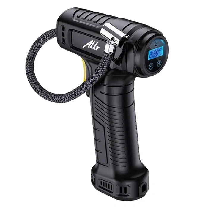 VipMarketim ALLY 120W Kablosuz Basınç Göstergeli Mini Hava Popmpası KompresörST-5007C-(5775)