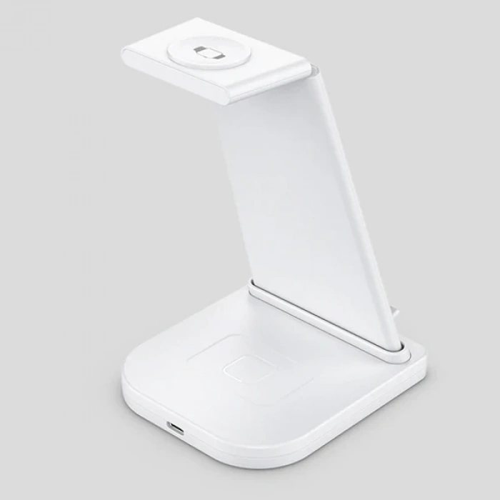 VipMarketim ALLY 15W 3in1 Şarj Standı Wireless Kablosuz Şarj iPhone+iWatch+AirPods YM-UD21-(5775)