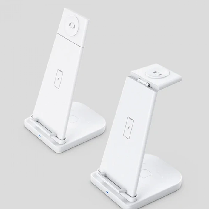 VipMarketim ALLY 15W 3in1 Şarj Standı Wireless Kablosuz Şarj iPhone+iWatch+AirPods YM-UD21-(5775)
