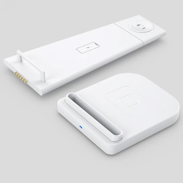 VipMarketim ALLY 15W 3in1 Şarj Standı Wireless Kablosuz Şarj iPhone+iWatch+AirPods YM-UD21-(5775)