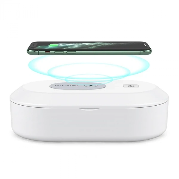 VipMarketim ALLY 15W Hızlı Kablosuz Wireless Şarj+Ultraviyole Sterilizer- Uv box-(5775)