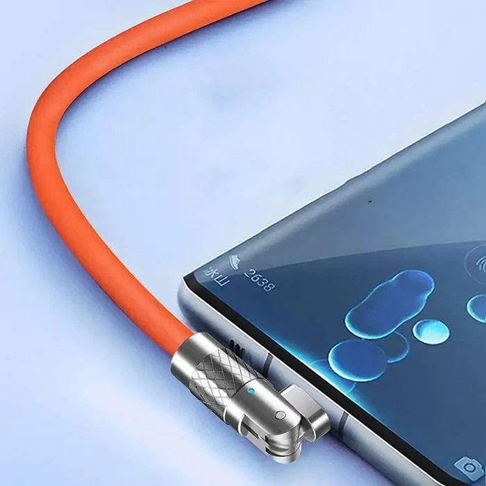 VipMarketim ALLY 180° Dönebilen USB To Type-C 120W Hızlı Şarj Kablosu 1 Metre-(5775)