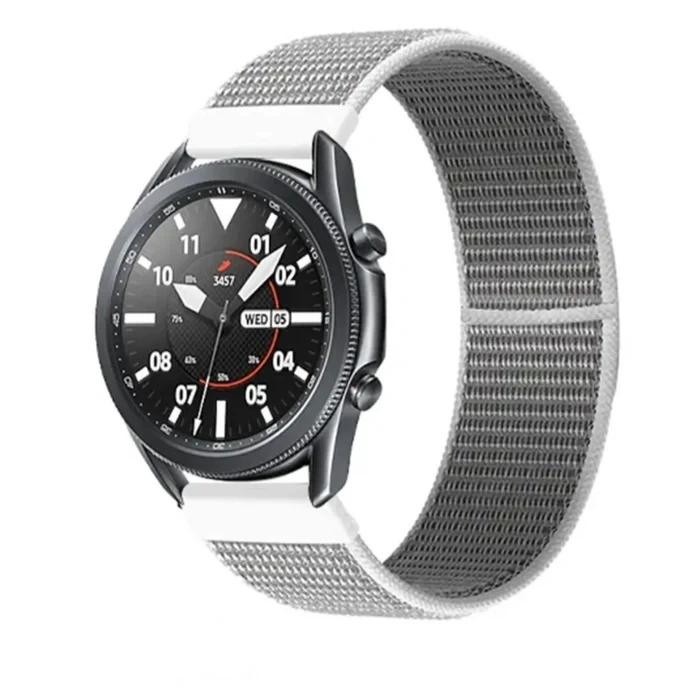 VipMarketim ALLY 20MM Huawei Watch Galaxy Watch Classic Kayış Kordon Nylon Loop-(5775)