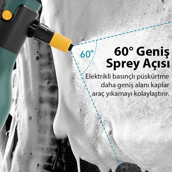 VipMarketim ALLY 2L Yüksek Basınçlı Şarjlı Köpük Makinası Oto Yıkama Pompası Köpük Püskürtücü-(5775)