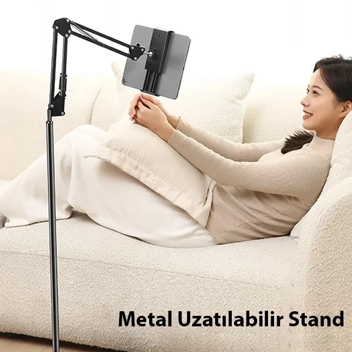 VipMarketim Ally 360 Derece Ayarlanabilir Teleskopik Metal Telefon - Tablet Tutucu Stand-(5775)