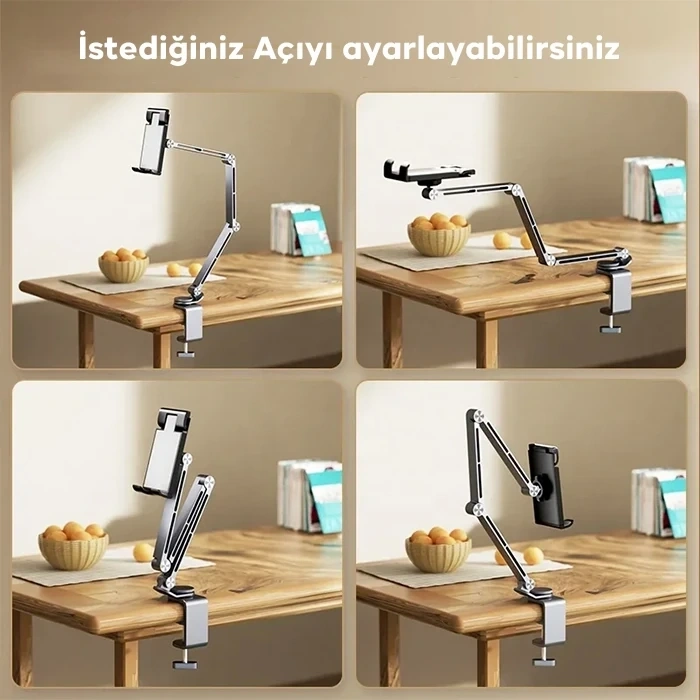 VipMarketim ALLY 360° Dönebilen Katlanır Masaüstü Tablet Ve Telefon Tutucu-(5775)