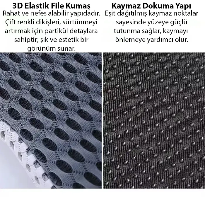 VipMarketim ALLY 4 Boyutlu Hafızalı Ortopedik Nefes Alabilir Çıkarılabilir Ergonomik Ev ve Araç için Oturma Minderi-(5775)