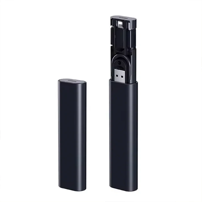 VipMarketim ALLY 5in1 iPhone+ Type-C+ USB Seyahat için 60W Hızlı Şarj Kablo Seti-(5775)