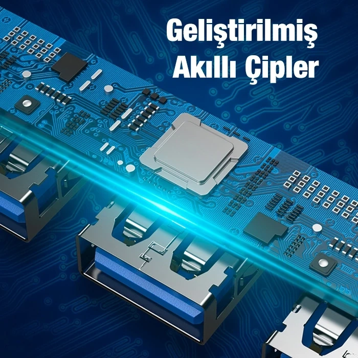 VipMarketim ALLY A-806 4in1 Type-C + USB Girişli USB 3.0 Çoğaltıcı Hub Adaptör Çevirici-(5775)