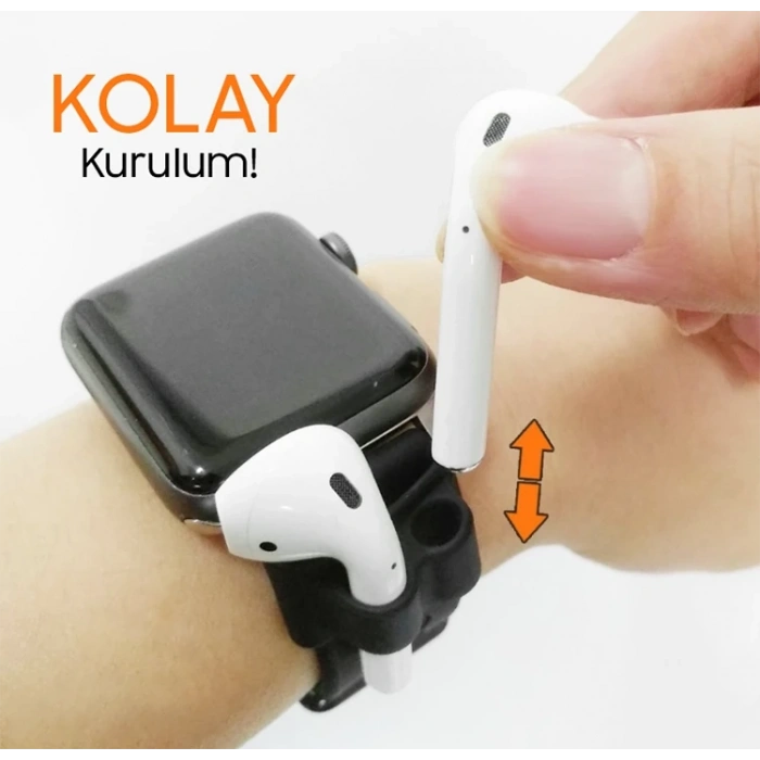VipMarketim Ally Airpods Silikon Saat Tutucu-(5775)