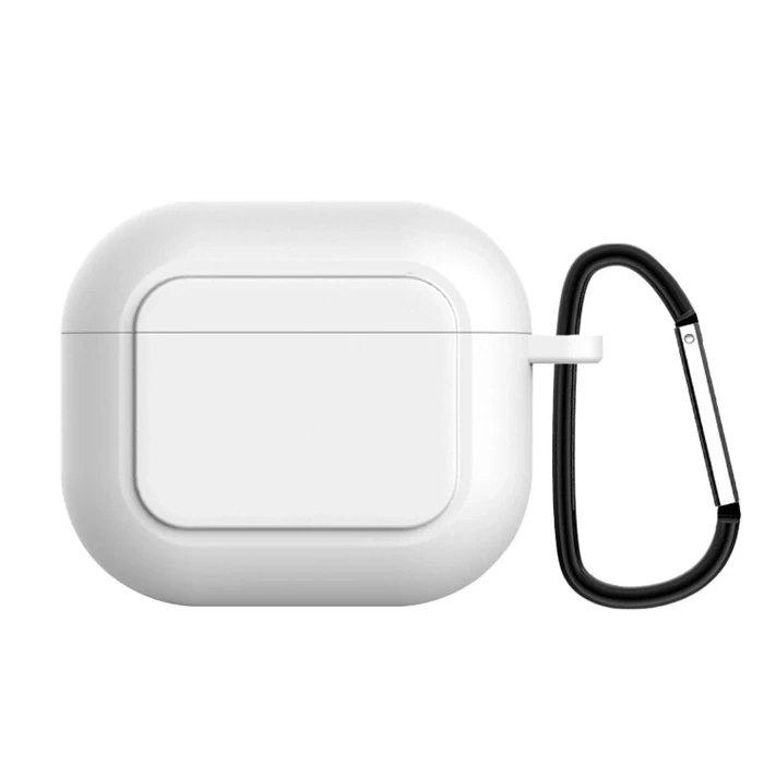 VipMarketim Ally Apple AirPods 3 için Kancalı Ultra İnce Silikon Kulaklık Kılıfı-(5775)