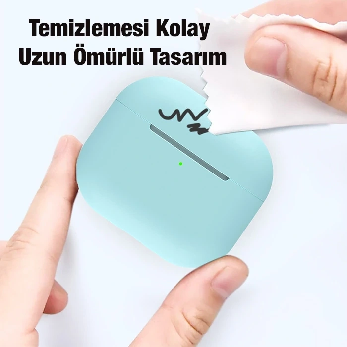 VipMarketim Ally Apple Airpods 3 için Ultra İnce Koruma Silikon Kulaklık Kılıfı-(5775)