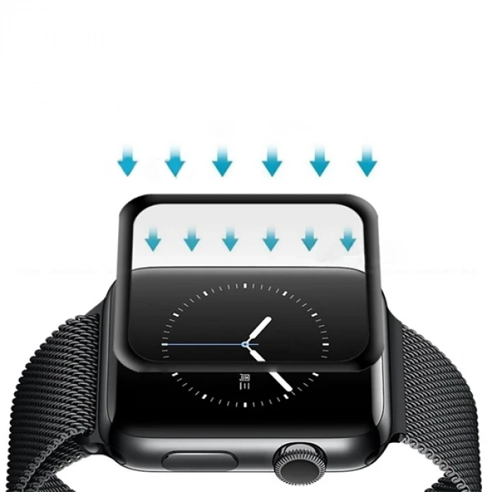 VipMarketim Ally Apple Watch 5-4 40mm 3D PMMA Kavisli Full Cam Ekran Koruyucu-(5775)