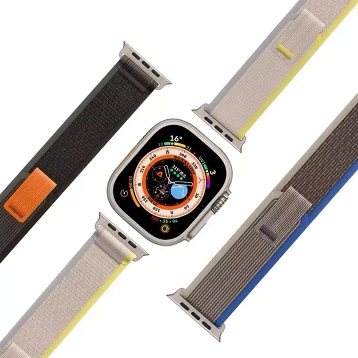 VipMarketim Ally Apple Watch 7-8 41mm 6-5-4 40mm Field Loop Kayış Kordon 3-2-1 38mm-(5775)