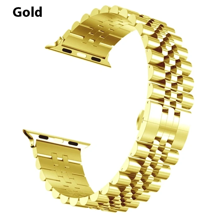 VipMarketim Ally Apple Watch 7-8 41mm 6-5-4 40mm Kayış Kordon Paslanmaz Çelik 3-2-1 38mm-(5775)