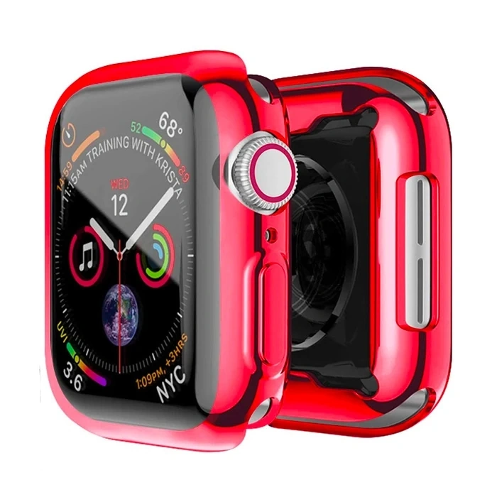 VipMarketim ALLY Apple Watch 7-8 45mm 360 Koruma Ultra Slim Silikon Kılıf-(5775)