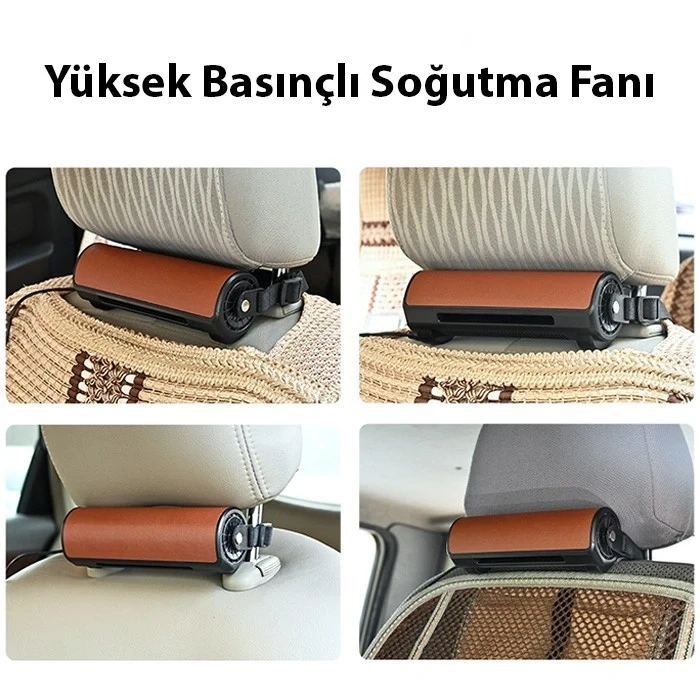 VipMarketim Ally CF01 Ayarlanabilir Araç ve Oyuncu Koltuğu için Havalandırma Soğutma Fanı - USB-(5775)