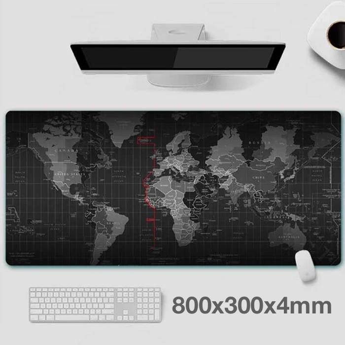 VipMarketim ALLY Dünya Desenli RGB Led Işıklı Oyuncu Mouse Pad 300*800*4MM-(5775)