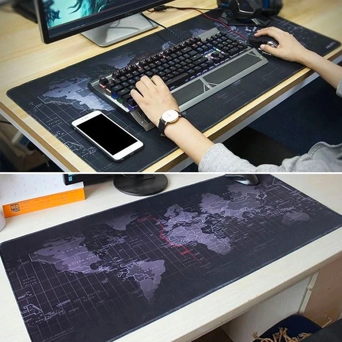 VipMarketim ALLY Dünya Desenli RGB Led Işıklı Oyuncu Mouse Pad 300*800*4MM-(5775)