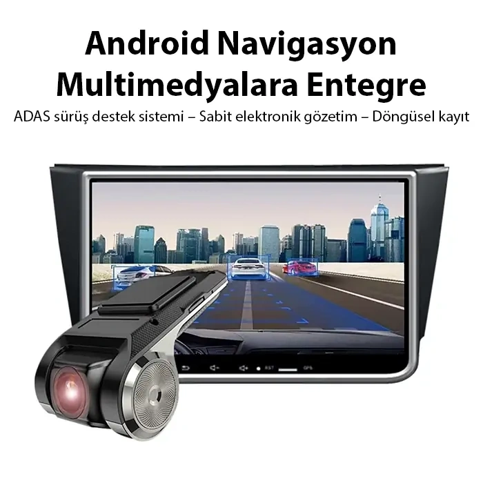 VipMarketim ALLY Full HD Mini Araç İçi Kamera | Geniş Açı Gece Görüşlü Döngüsel Kayıt Kompakt Dash Cam-(5775)