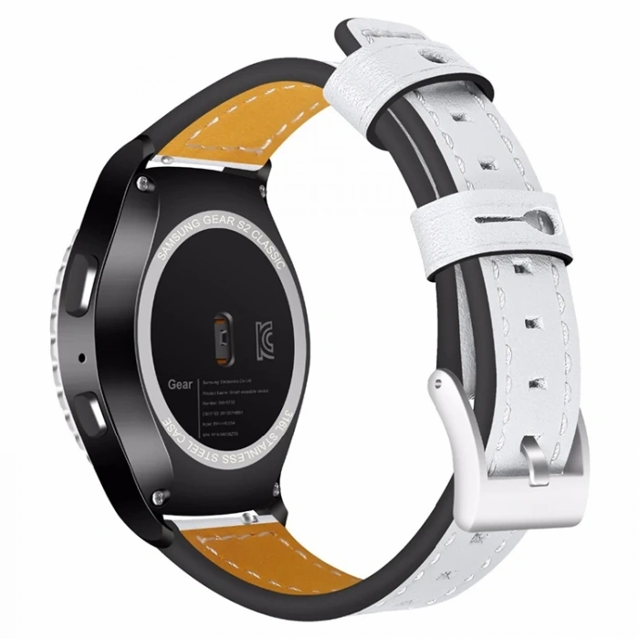 VipMarketim Ally Gear S3 Watch 4 46mm Classic Frontier Deri Dişli Kayış Kordon-(5775)