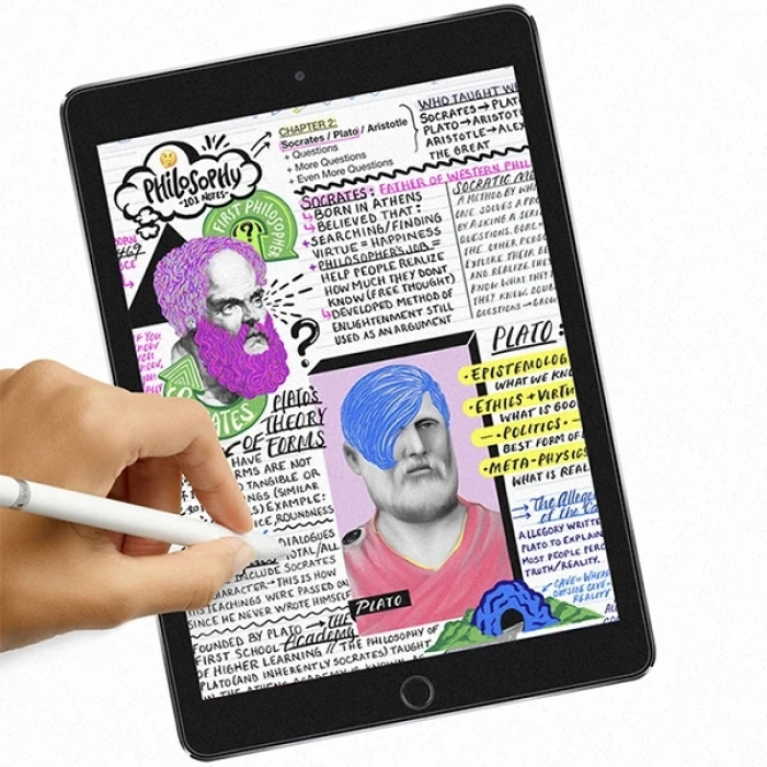 VipMarketim ALLY İPad 9.7 İnch Paper Like Film Darbe Emici Pet Ekran Koruyucu iPad 5/6/7/8-(5775)