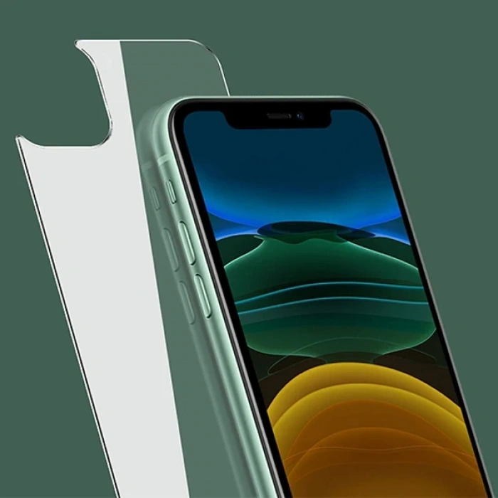 VipMarketim Ally İPhone 11 6.1 İnch Tempered Arka Kırılmaz Cam Koruyucu-(5775)