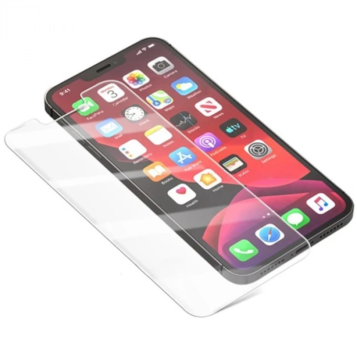 VipMarketim ALLY İPhone 12 Mini 5.4 Matte HD Tempered Cam Ekran Koruyucu-(5775)