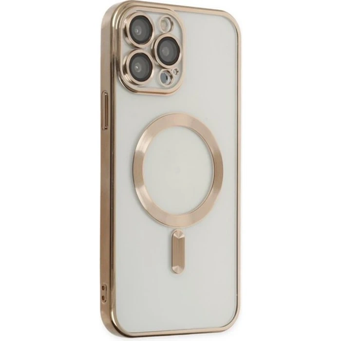 VipMarketim ALLY iPhone 14 Pro Max 6.7inç Renkli Kenar Lazer Çerçeveli Magsafe Uyumlu Silikon Kılıf-(5775)