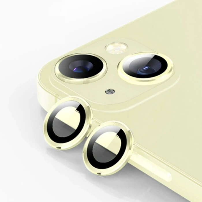 VipMarketim ALLY iPhone 15/15 Plus Tempered Kamera Lens Koruma Camı-(5775)