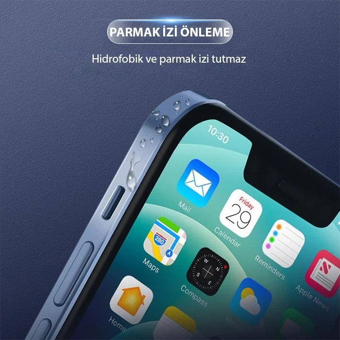 VipMarketim ALLY iPhone 15 Hidrojel Hayalet Yan Alt Üst Kaplama Koruyucu Film-(5775)