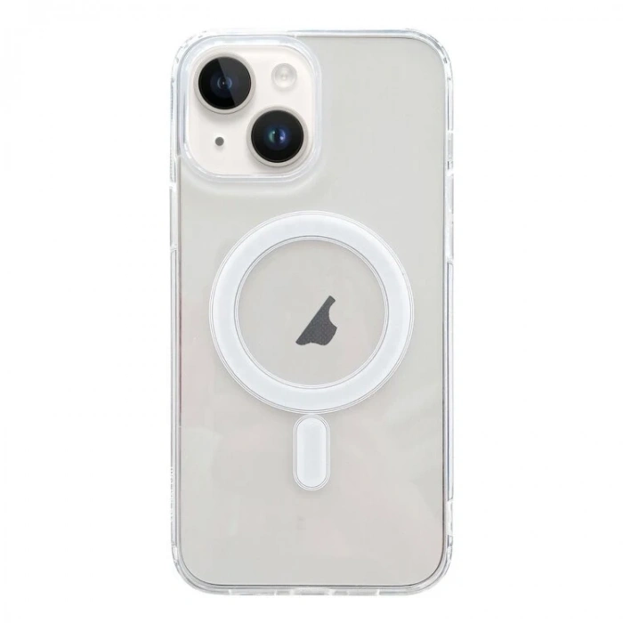 VipMarketim ALLY iPhone 15 Plus Magsafe Uyumlu Manyetik Şeffaf Silikon Kılıf-(5775)