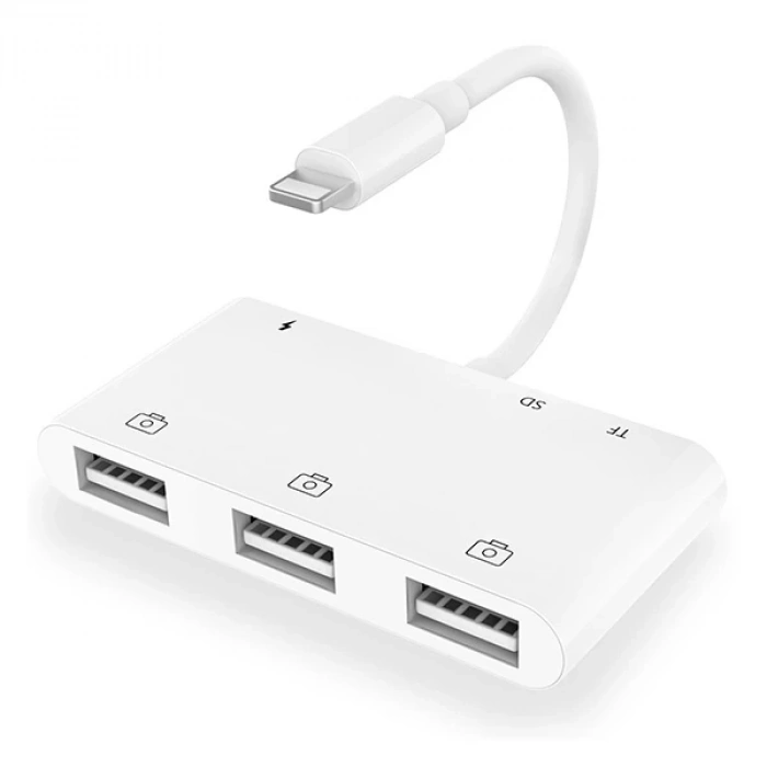 VipMarketim Ally İPhone Lightning To TfSd Card Reader Usb 3.Kamera Adaptörü-(5775)