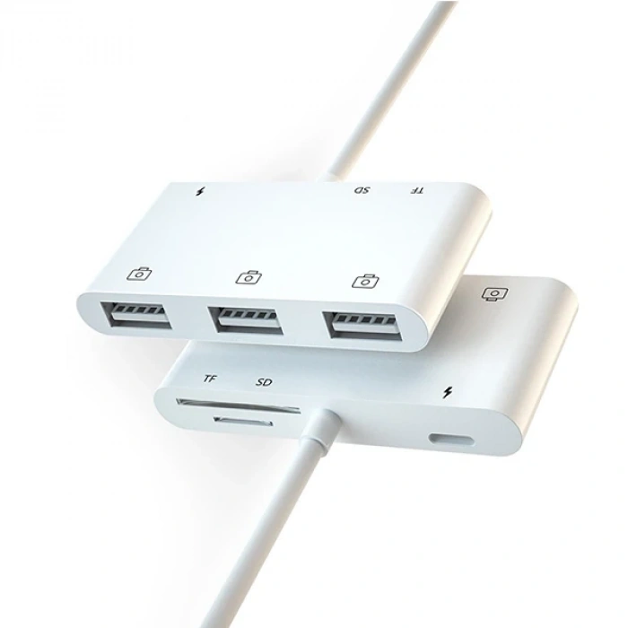 VipMarketim Ally İPhone Lightning To TfSd Card Reader Usb 3.Kamera Adaptörü-(5775)