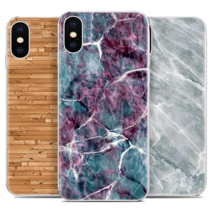 VipMarketim Ally İphone X Xs Mermer Desenli Soft Silikon Kılıf-(5775)