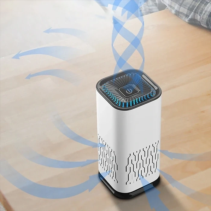 VipMarketim Ally K2 araç içm Mini Hava Temizleyici Araba Ev Ofis Taşınabilir Air Purifier-(5775)