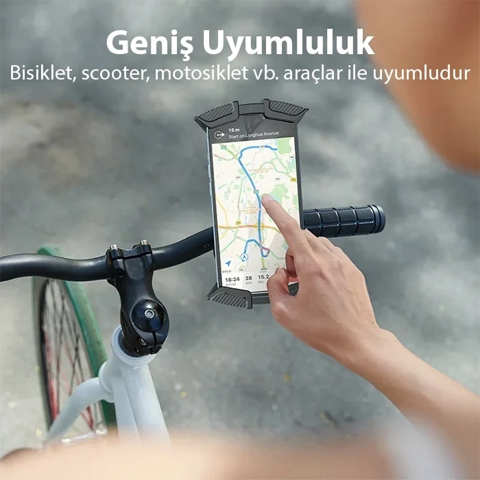 VipMarketim ALLY K20 Motor ve Bisiklet Gidonu İçin Telefon Tutucu-(5775)