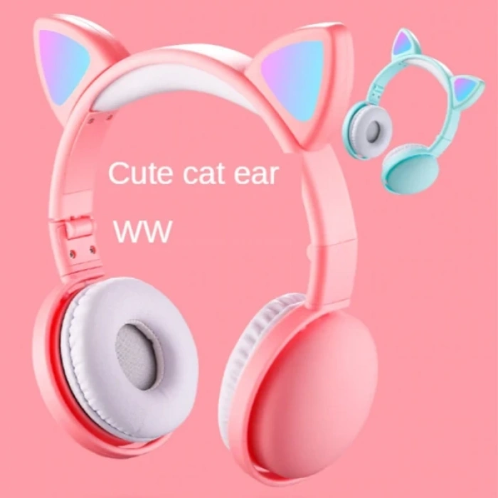 VipMarketim ALLY Kedi Kulak Kulaküstü Bluetooth 5.0 Kablosuz Kulaklık-(5775)