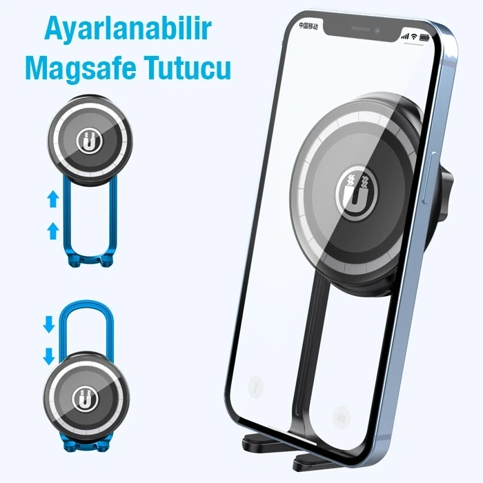 VipMarketim ALLY LE-11B MagSafe Araç İçi Havalandırma Telefon Tutucu-(5775)