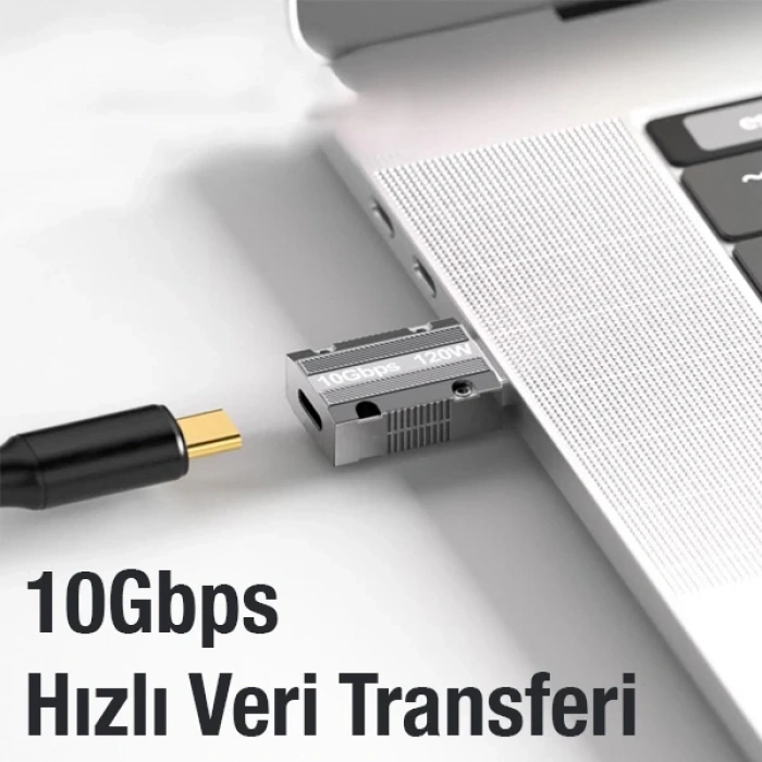 VipMarketim ALLY Macbook iPad 120W 10Gbps Type-C to USB OTG Adaptör Çevirici-(5775)