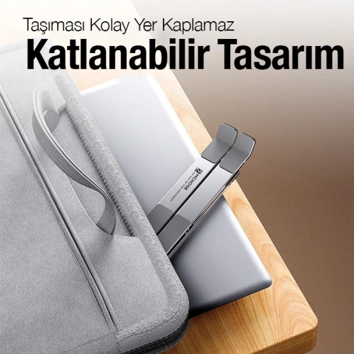 VipMarketim ALLY MC N3-2 Katlanabilir Metal Masaüstü Laptop Standı-(5775)