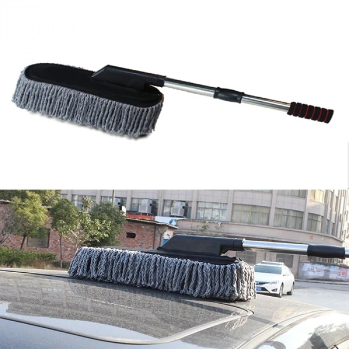 VipMarketim ALLY Mikrofiber Püsküllü Araba Yıkama Temizleme Fırçası Toz Alma Fırçası-(5775)