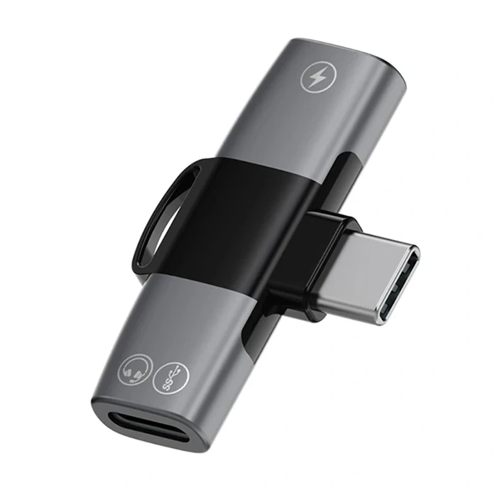 VipMarketim ALLY Mini 2in1 Type-c to Type-c Kulaklık + şarj Adaptöru-(5775)