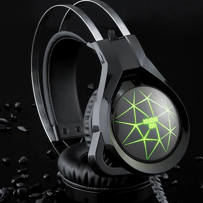 VipMarketim ALLY N1 RGB Gaming Kulaküstü Kablolu Oyuncu Kulaklığı Gürültü Engelleyici Kulaklık-(5775)