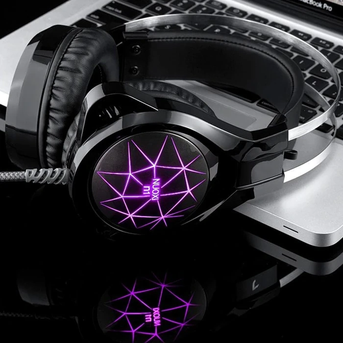 VipMarketim ALLY N1 RGB Gaming Kulaküstü Kablolu Oyuncu Kulaklığı Gürültü Engelleyici Kulaklık-(5775)