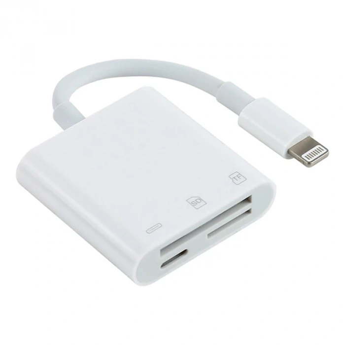 VipMarketim ALLY NK-101Y Pro 3 İn 1 İPhone Lightning to SD-TF Çevirici Adaptör-(5775)