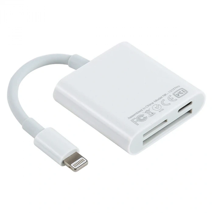 VipMarketim ALLY NK-101Y Pro 3 İn 1 İPhone Lightning to SD-TF Çevirici Adaptör-(5775)