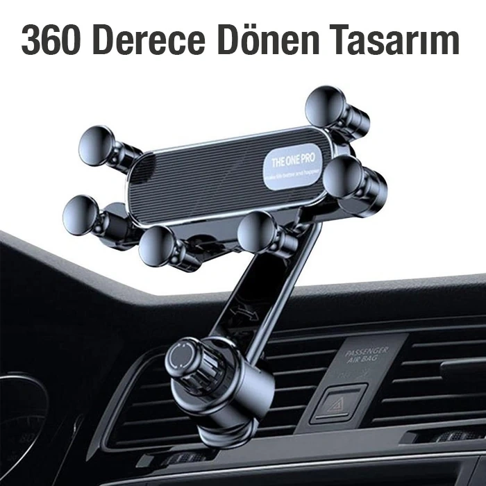 VipMarketim ALLY One Pro 360° Dönebilen Araç İçi Havalandırma Telefon Tutucu-(5775)